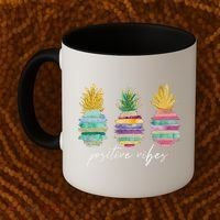 Positive Vibe Pineapple Transfer Day Infertility Ivf Mom Dad Coffee Mug thumb 2