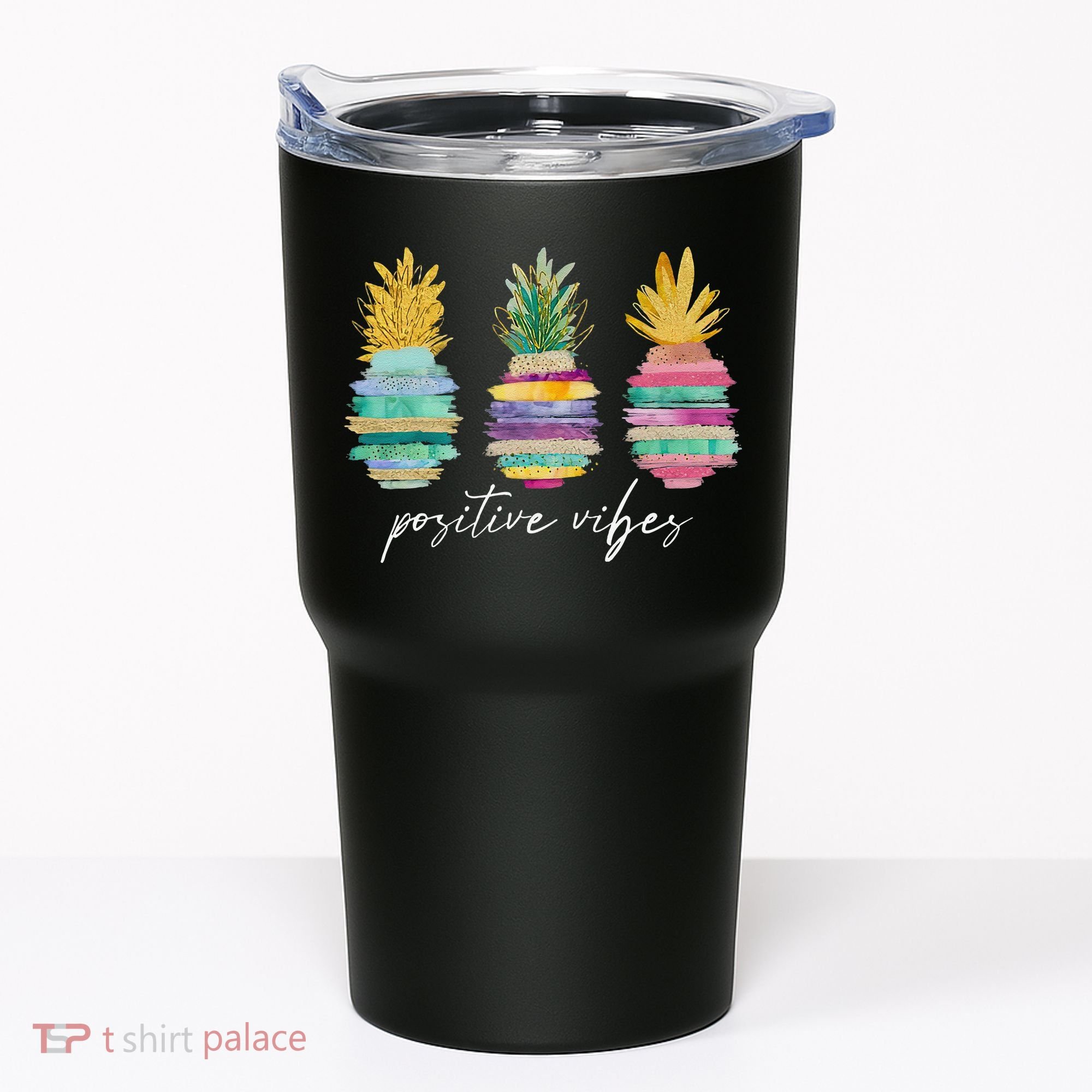 Positive Vibe Pineapple Transfer Day Infertility Ivf Mom Dad Tumbler