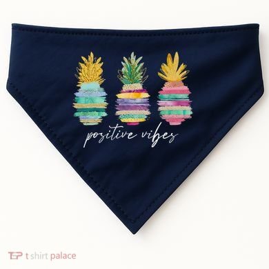 Positive Vibe Pineapple Transfer Day Infertility Ivf Mom Dad USA-Made Doggie Bandana