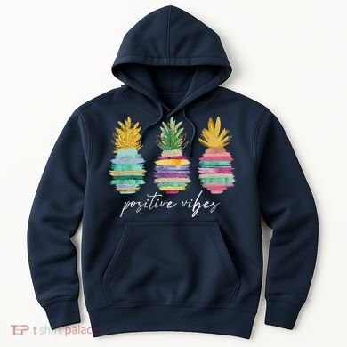 Positive Vibe Pineapple Transfer Day Infertility Ivf Mom Dad Hoodie