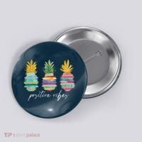 Positive Vibe Pineapple Transfer Day Infertility Ivf Mom Dad Button thumb 0