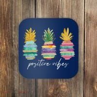 Positive Vibe Pineapple Transfer Day Infertility Ivf Mom Dad Coaster thumb 0