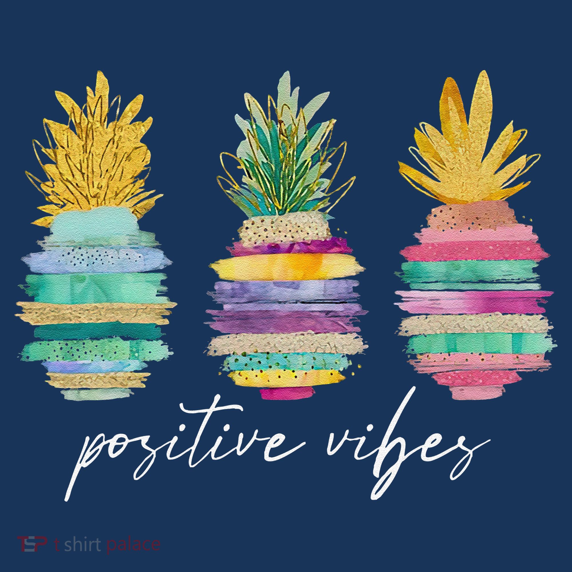Positive Vibe Pineapple Transfer Day Infertility Ivf Mom Dad Women's Tank Top