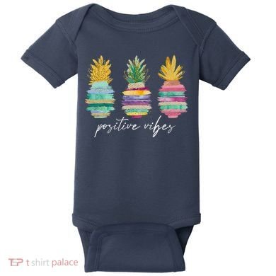 Positive Vibe Pineapple Transfer Day Infertility Ivf Mom Dad Baby Bodysuit