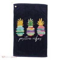 Positive Vibe Pineapple Transfer Day Infertility Ivf Mom Dad Golf Towel thumb 0