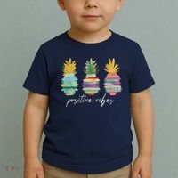 Positive Vibe Pineapple Transfer Day Infertility Ivf Mom Dad Toddler T-Shirt thumb 2
