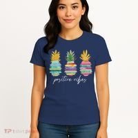 Positive Vibe Pineapple Transfer Day Infertility Ivf Mom Dad Women's T-Shirt thumb 4