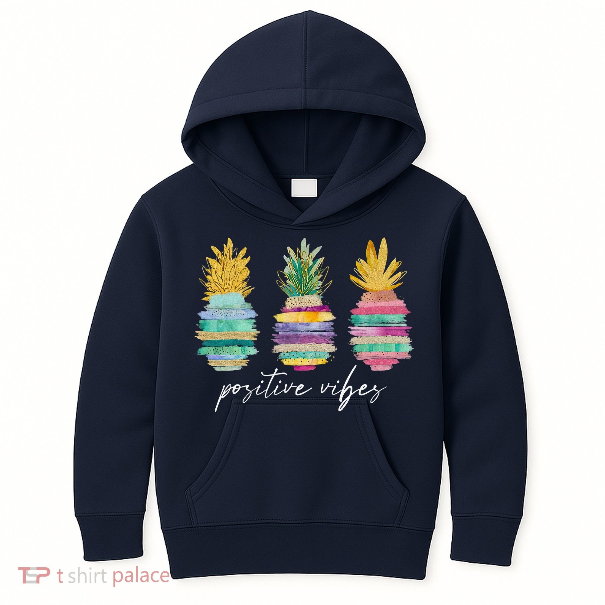 Positive Vibe Pineapple Transfer Day Infertility Ivf Mom Dad Kids Hoodie