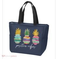Positive Vibe Pineapple Transfer Day Infertility Ivf Mom Dad Tote Bag thumb 3