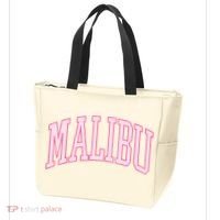 Preppy Varsity Pink Malibu CA California Font Tote Bag thumb 3