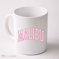 Preppy Varsity Pink Malibu CA California Font Coffee Mug thumb 0