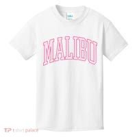 Preppy Varsity Pink Malibu CA California Font Kids T-Shirt thumb 0