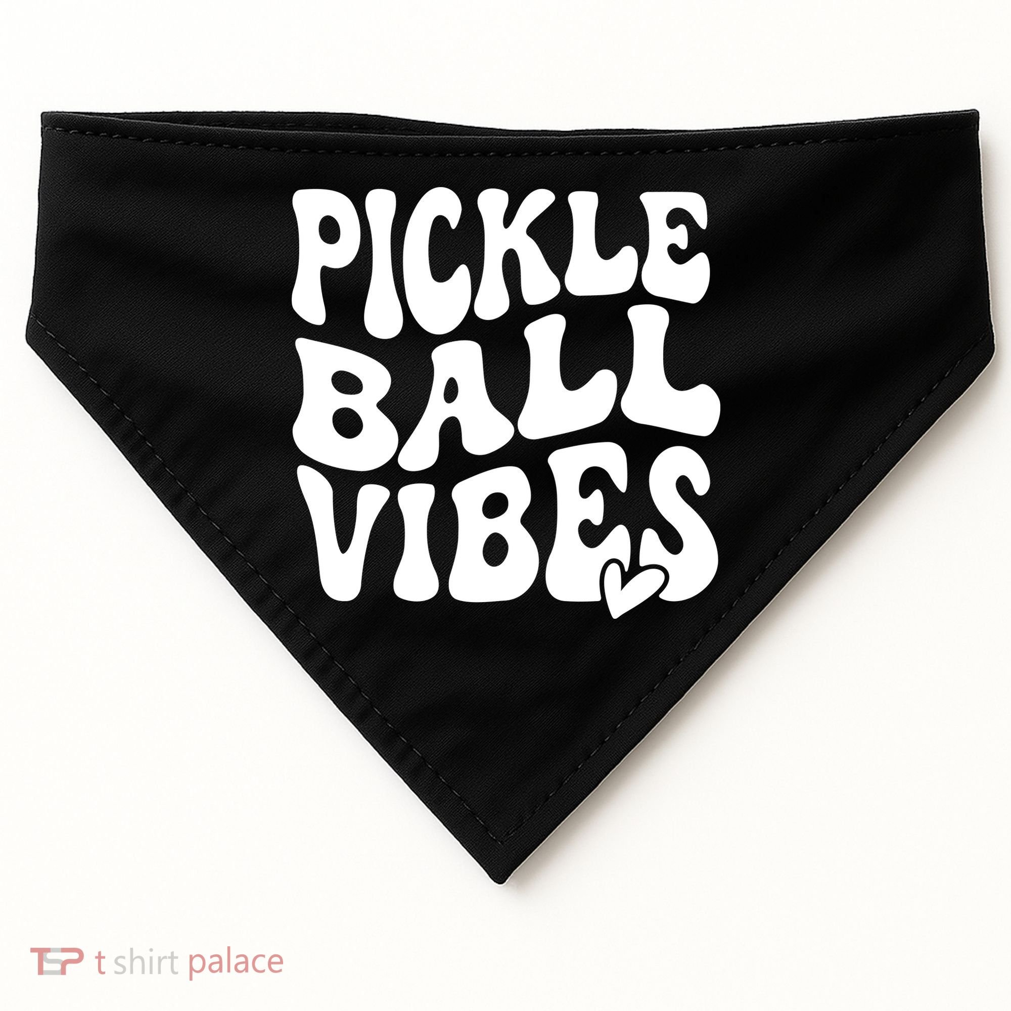 Pickleball Vibes Play Pickleball With Love USA-Made Doggie Bandana