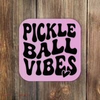 Pickleball Vibes Play Pickleball With Love Coaster thumb 0