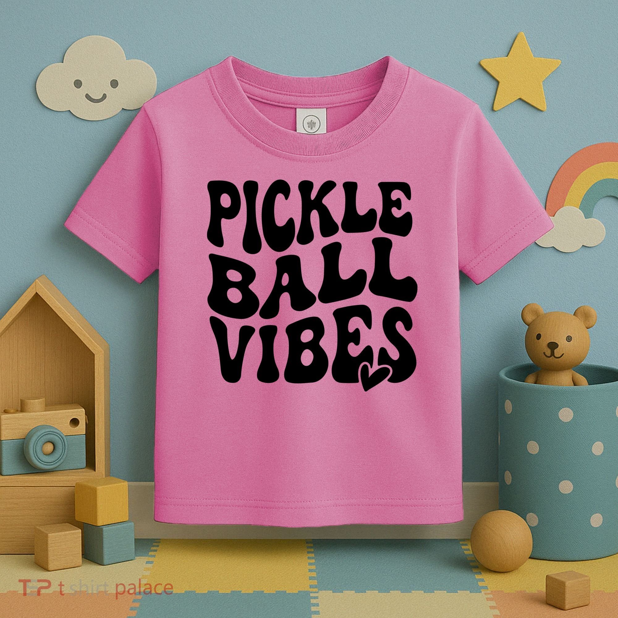 Pickleball Vibes Play Pickleball With Love Toddler T-Shirt