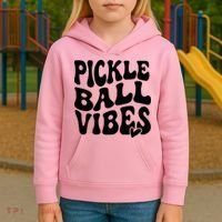 Pickleball Vibes Play Pickleball With Love Kids Hoodie thumb 3