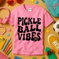 Pickleball Vibes Play Pickleball With Love Kids T-Shirt thumb 3