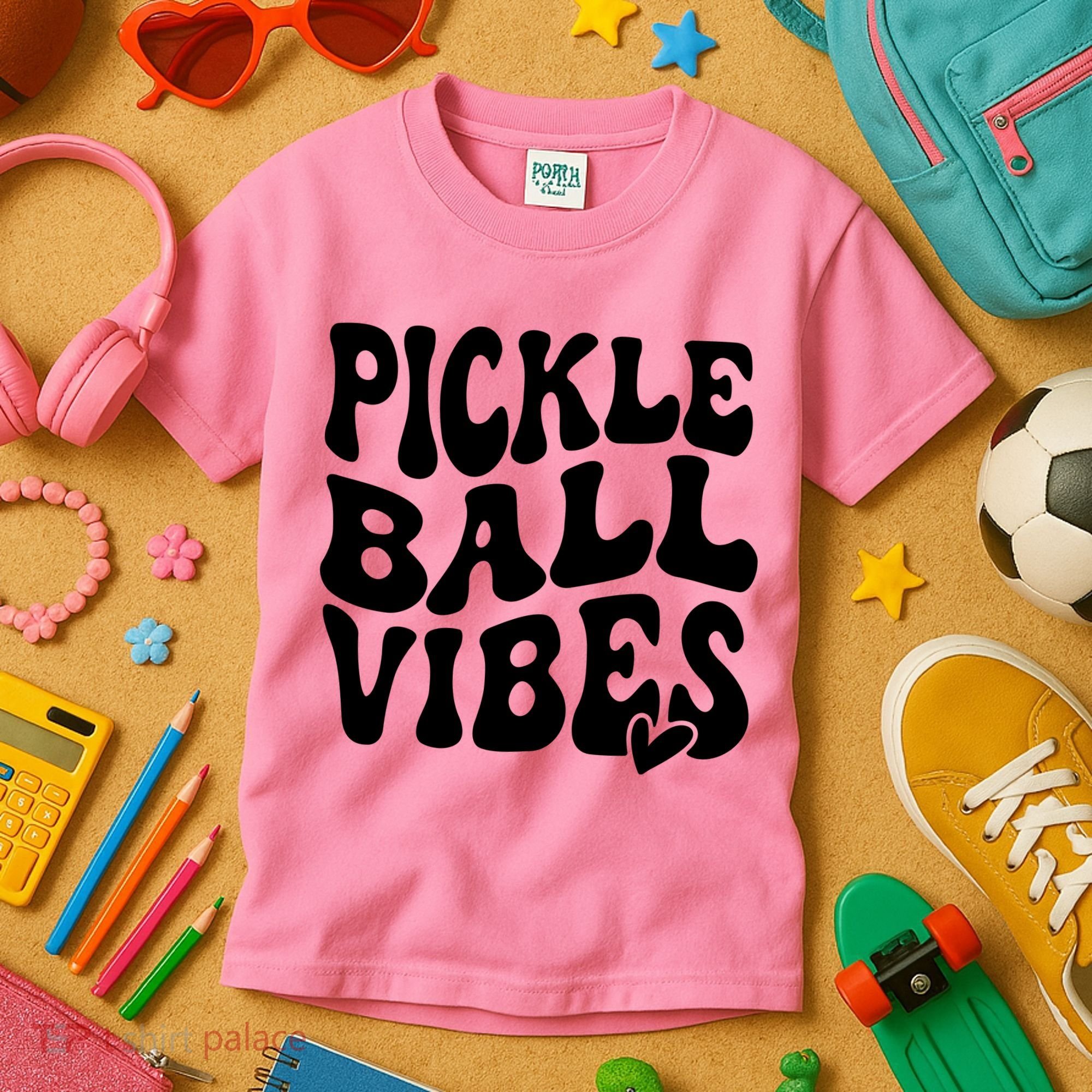 Pickleball Vibes Play Pickleball With Love Kids T-Shirt