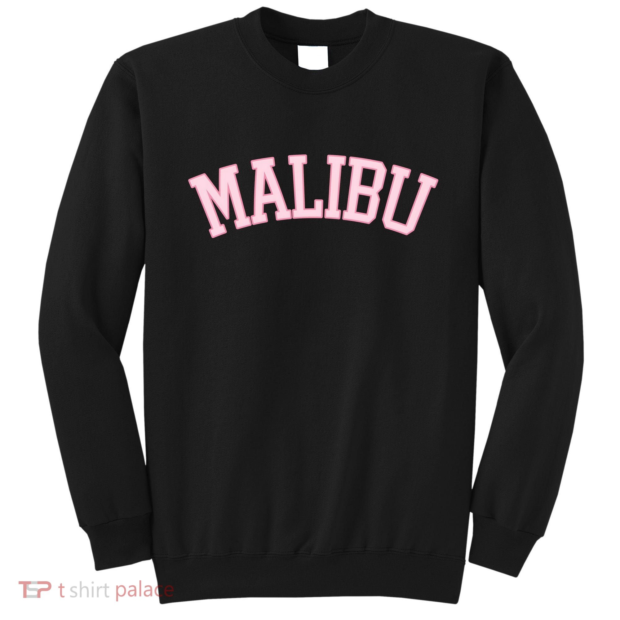 Preppy Varsity Pink Malibu California Sweatshirt