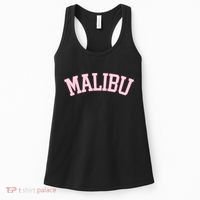 Preppy Varsity Pink Malibu California Women's Tank Top thumb 0