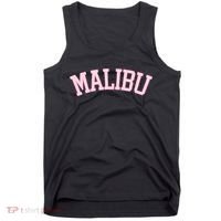 Preppy Varsity Pink Malibu California Tank Top thumb 0
