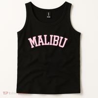 Preppy Varsity Pink Malibu California Tank Top thumb 2