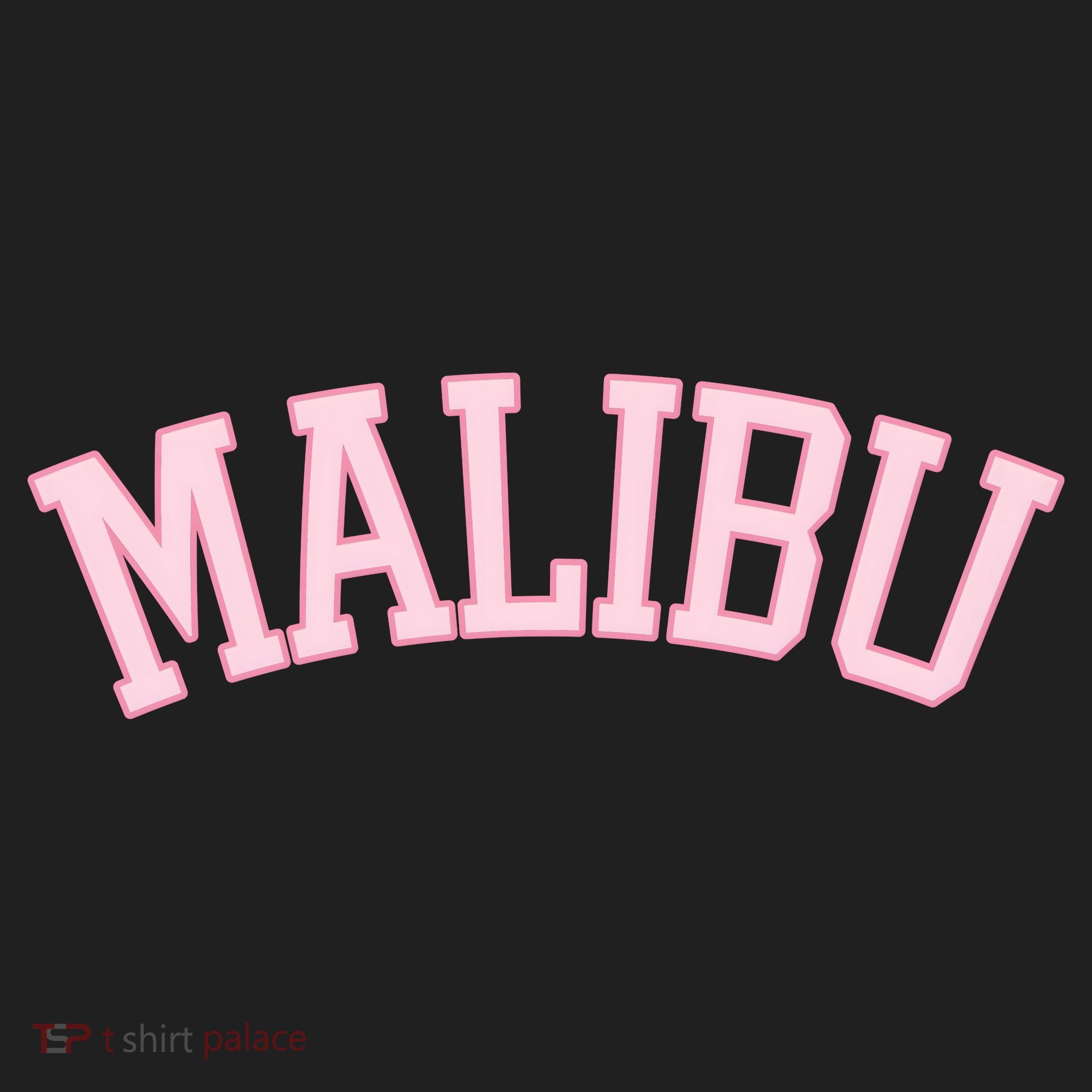 Preppy Varsity Pink Malibu California Golf Towel