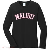 Preppy Varsity Pink Malibu California Women's Long Sleeve Shirt thumb 0