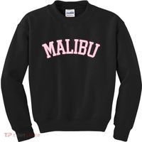 Preppy Varsity Pink Malibu California Kids Sweatshirt thumb 0