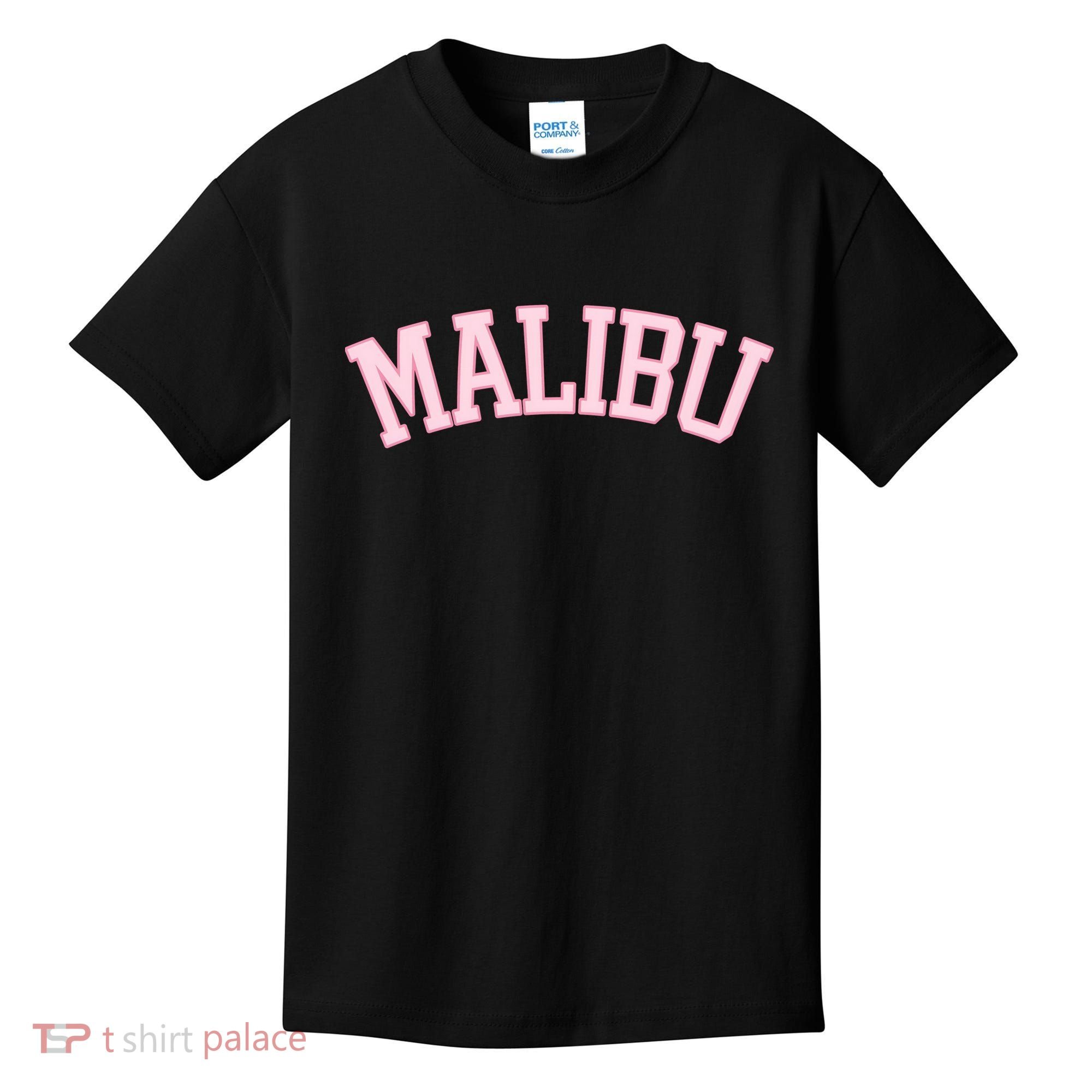 Preppy Varsity Pink Malibu California Kids T-Shirt