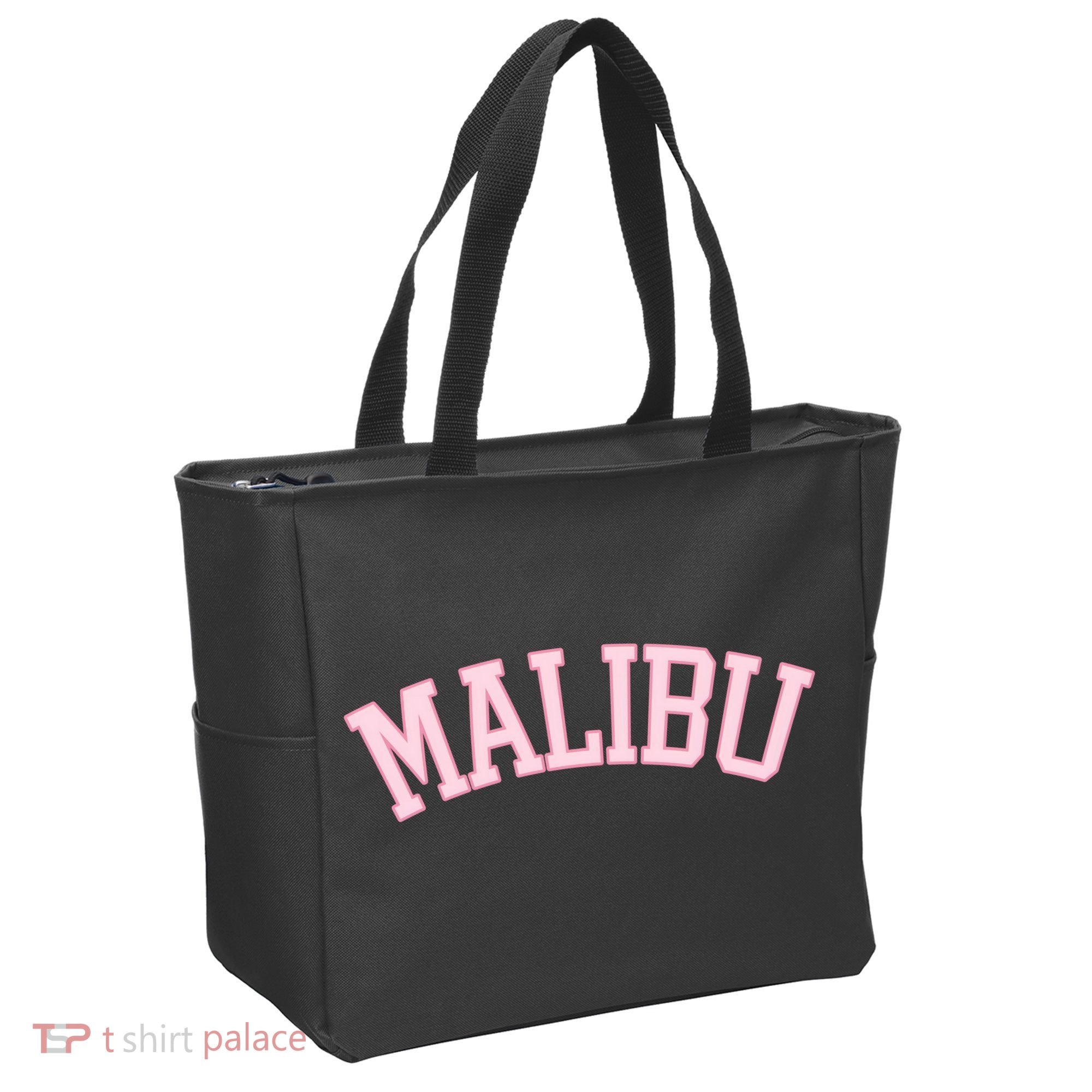Preppy Varsity Pink Malibu California Tote Bag