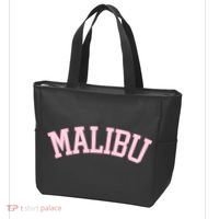 Preppy Varsity Pink Malibu California Tote Bag thumb 3