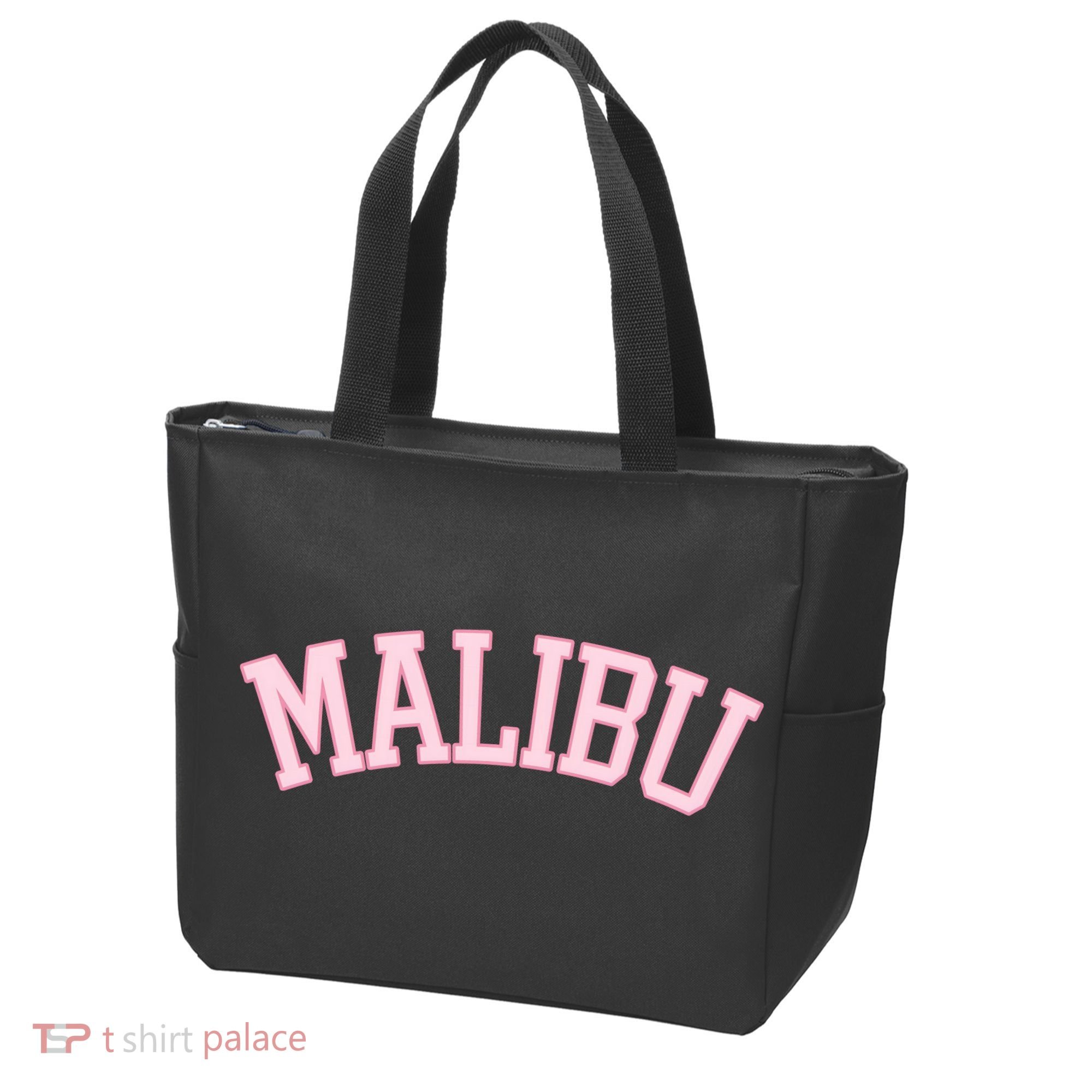Preppy Varsity Pink Malibu California Tote Bag