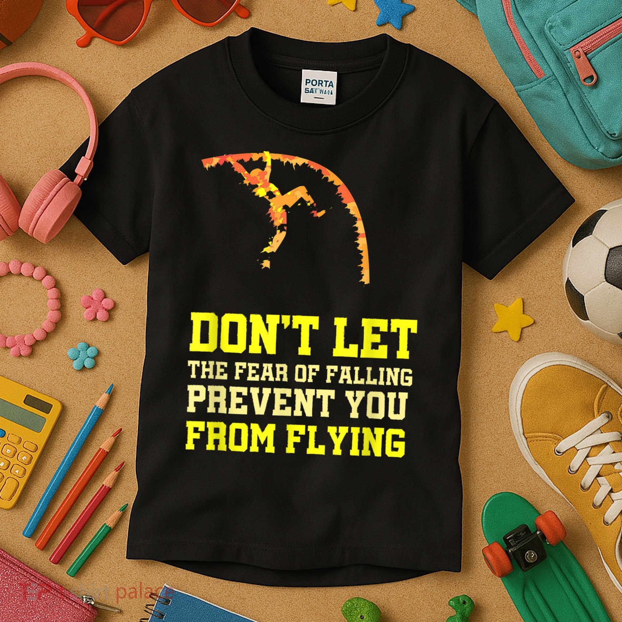 Pole Vaulting Pole Track & Field Pole Vault Kids T-Shirt