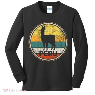 Peru Vicuna Peruvian Kids Long Sleeve Shirt