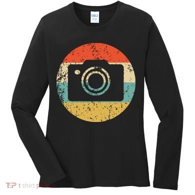 Photographer Vintage Retro Camera Women's Long Sleeve Shirt