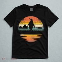 Penguin Vintage Retro Sunset Penguin Lover T-Shirt thumb 5