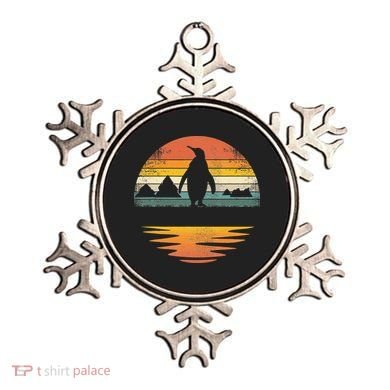 Penguin Vintage Retro Sunset Penguin Lover Ornament