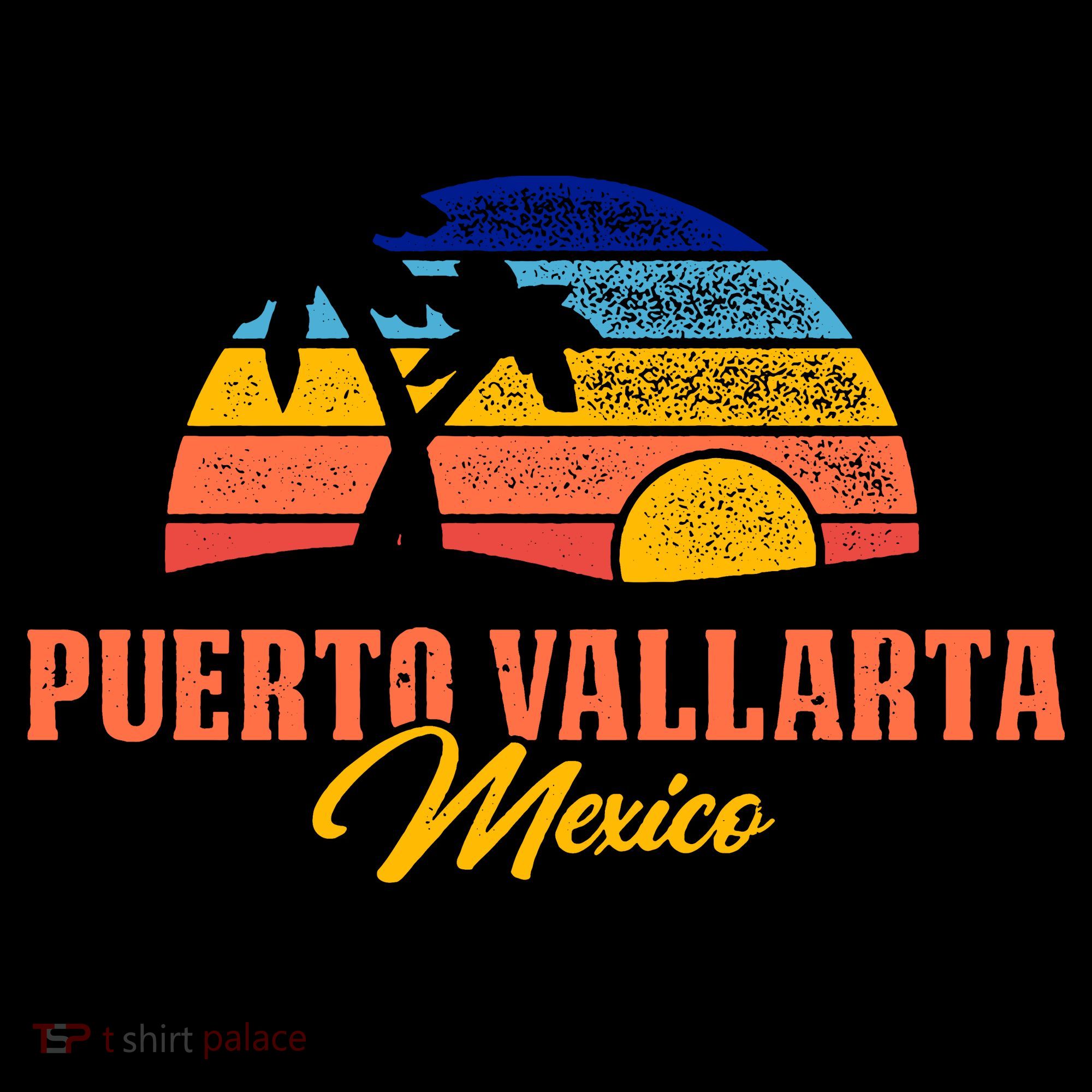 Puerto Vallarta Retro Sunset Coffee Mug
