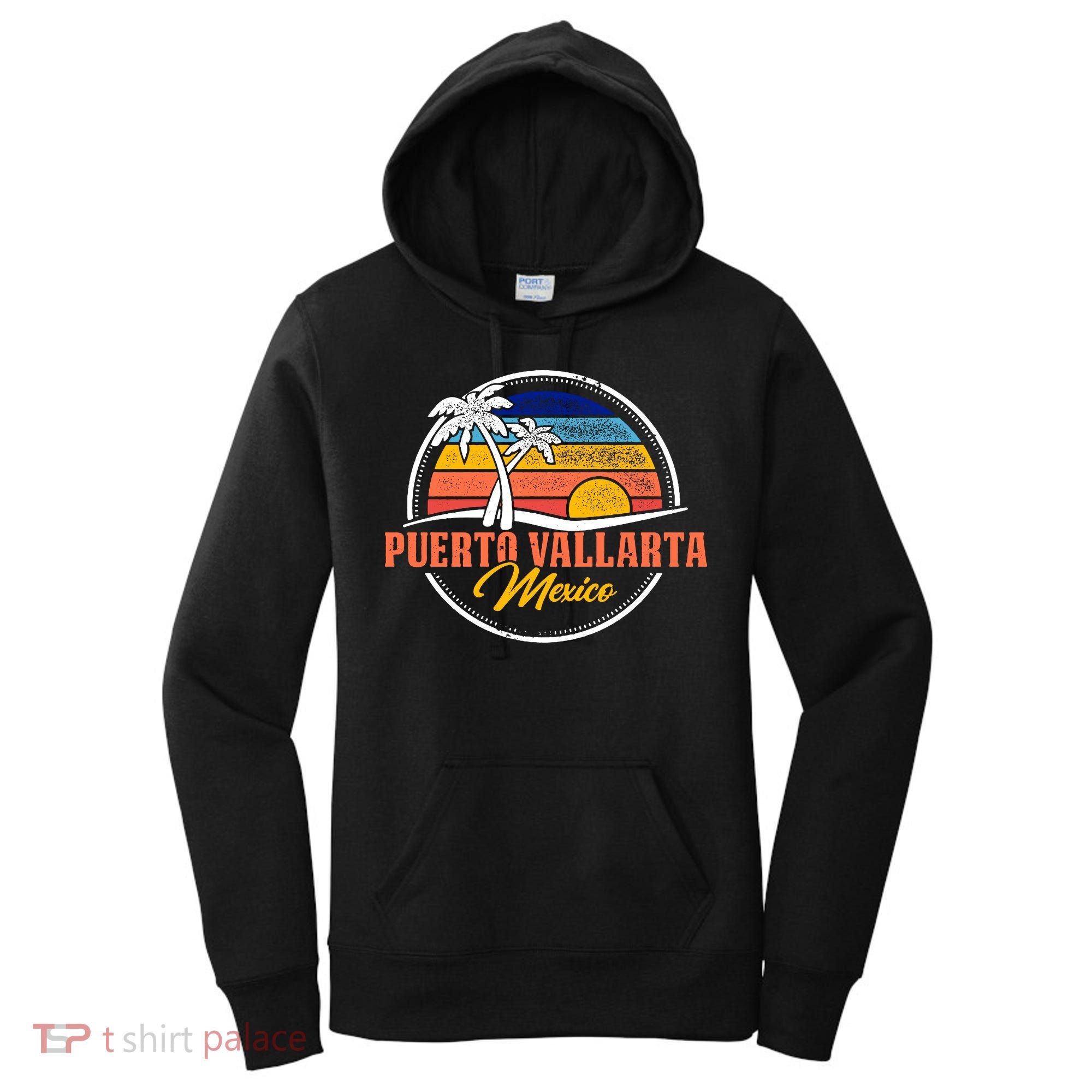 Puerto Vallarta Retro Sunset Women's Hoodie