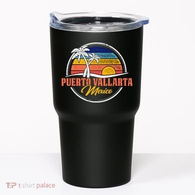 Puerto Vallarta Retro Sunset Tumbler