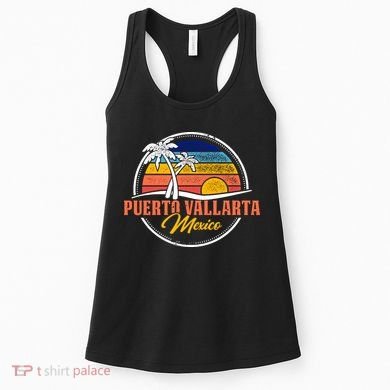 Puerto Vallarta Retro Sunset Women's Tank Top