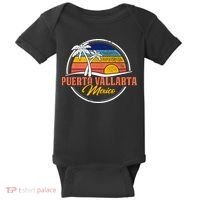 Puerto Vallarta Retro Sunset Baby Bodysuit thumb 0