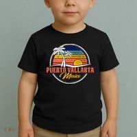 Puerto Vallarta Retro Sunset Toddler T-Shirt thumb 2