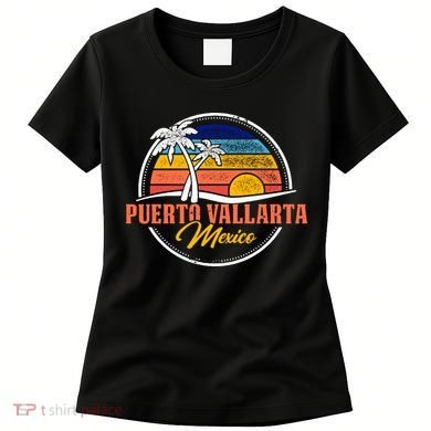 Puerto Vallarta Retro Sunset Women's T-Shirt