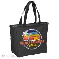 Puerto Vallarta Retro Sunset Tote Bag thumb 2