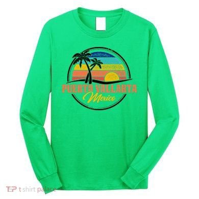 Puerto Vallarta Retro Sunset Long Sleeve Shirt