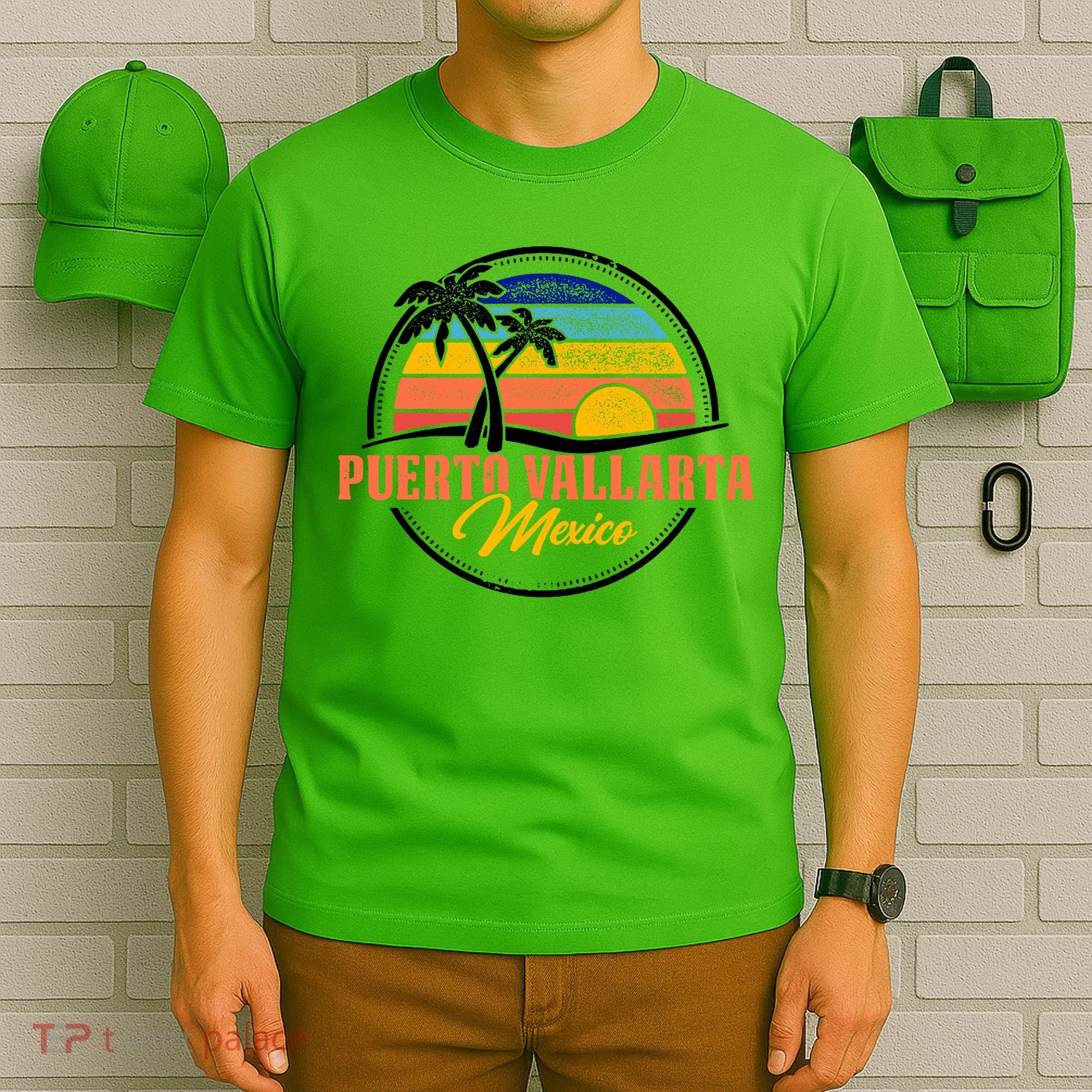 Puerto Vallarta Retro Sunset T-Shirt