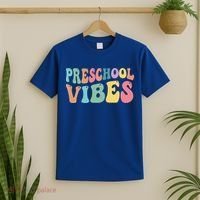 Preschool Vibes Retro 80s Pre School T-Shirt thumb 2