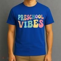 Preschool Vibes Retro 80s Pre School T-Shirt thumb 3